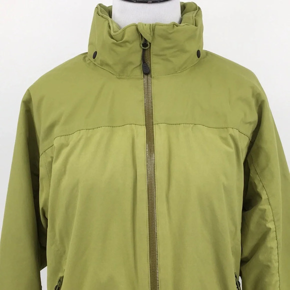 Lands End Green Winter Jacket Womens Medium 10-12 Zip Up - Picture 2 of 16